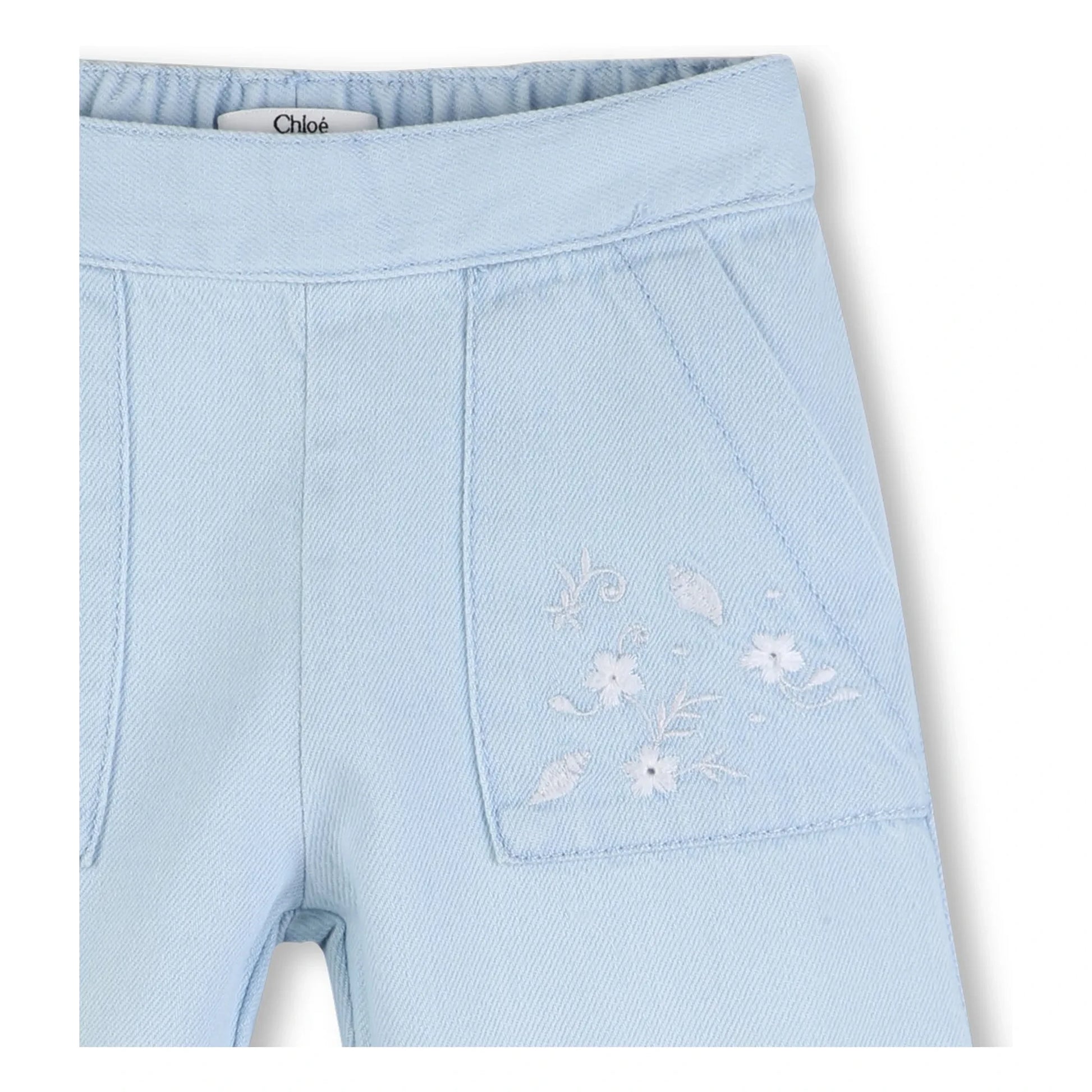 Chloé - Embroidered Denim Pants | Blue