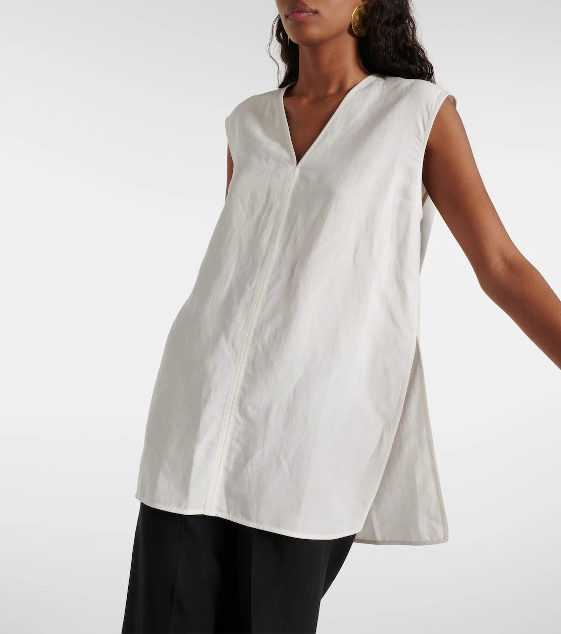 Toteme - Lyocell and linen top
