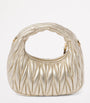 Miu Miu Metallic Mini Matelassé Leather Wander Top-Handle Bag