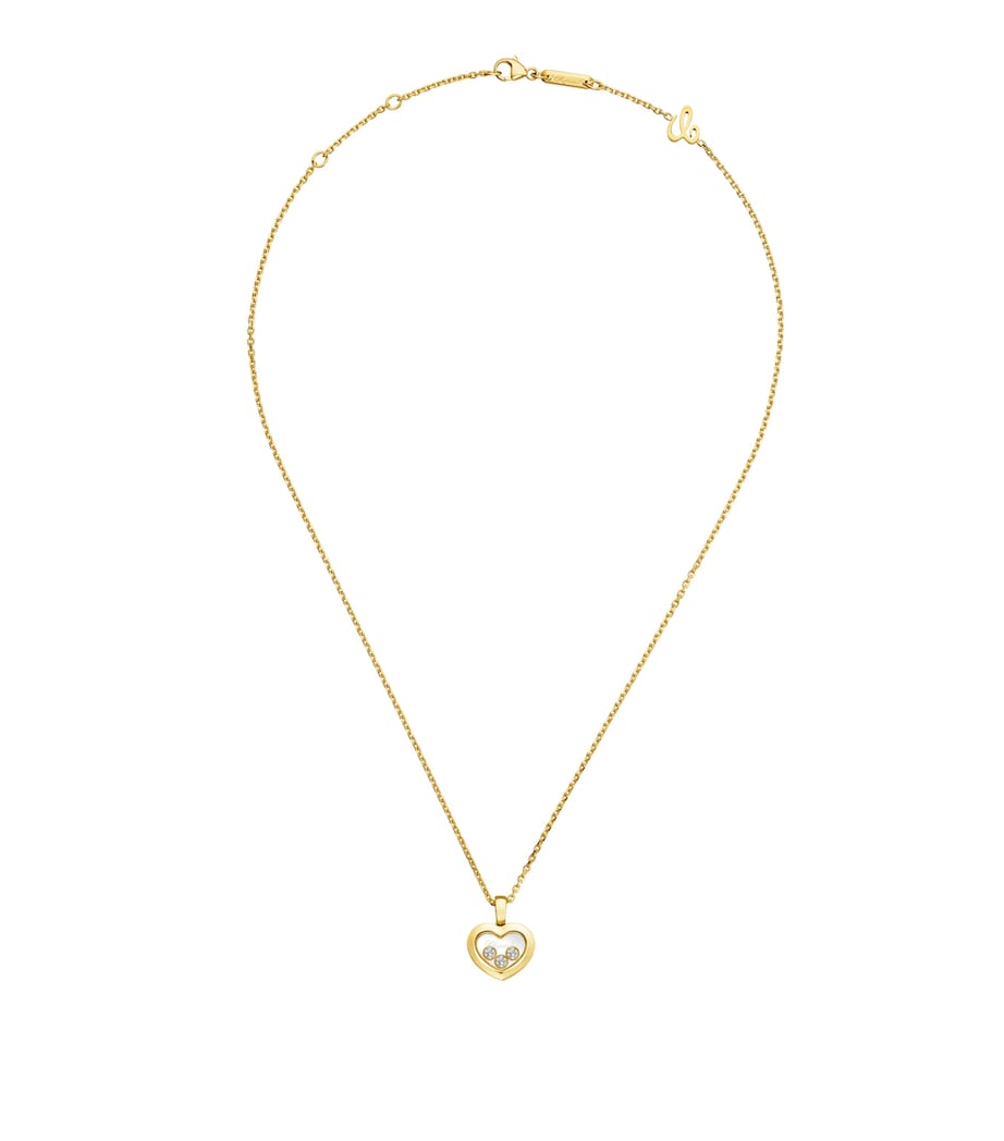 Yellow Gold and Diamond Happy Diamonds Icons Pendant Necklace