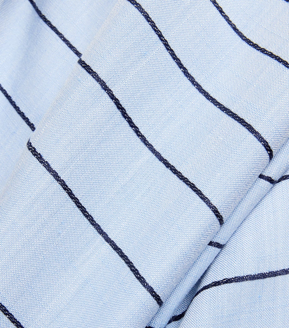 Embroidered Striped Maryse Maxi Dress OXFORD BLUE/COBALT