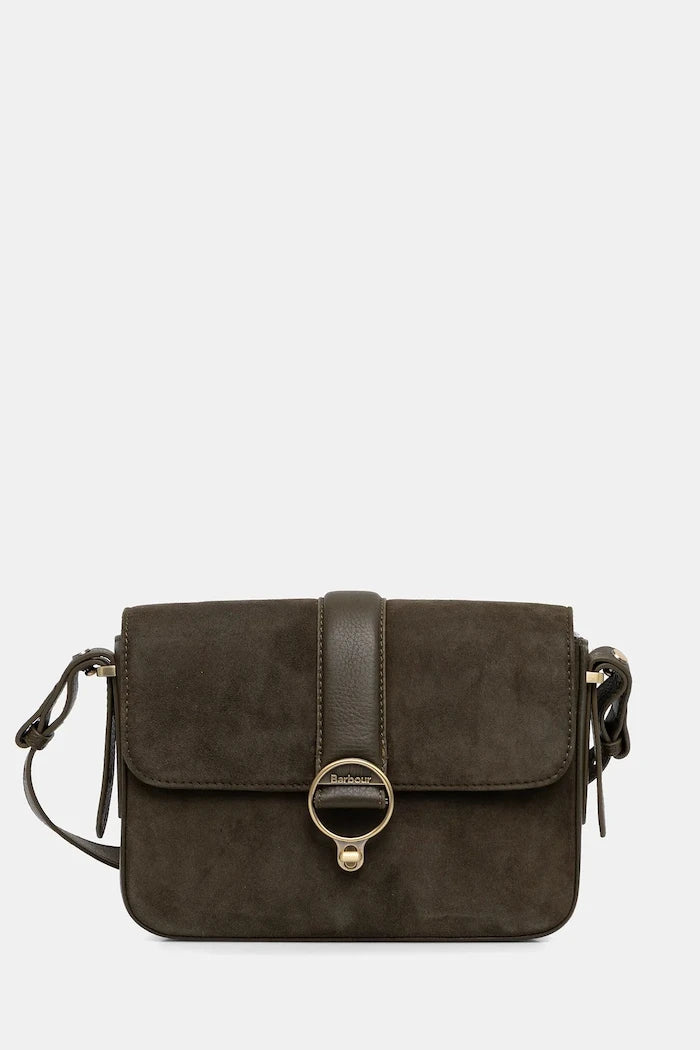 Велурена чанта Barbour Rosa