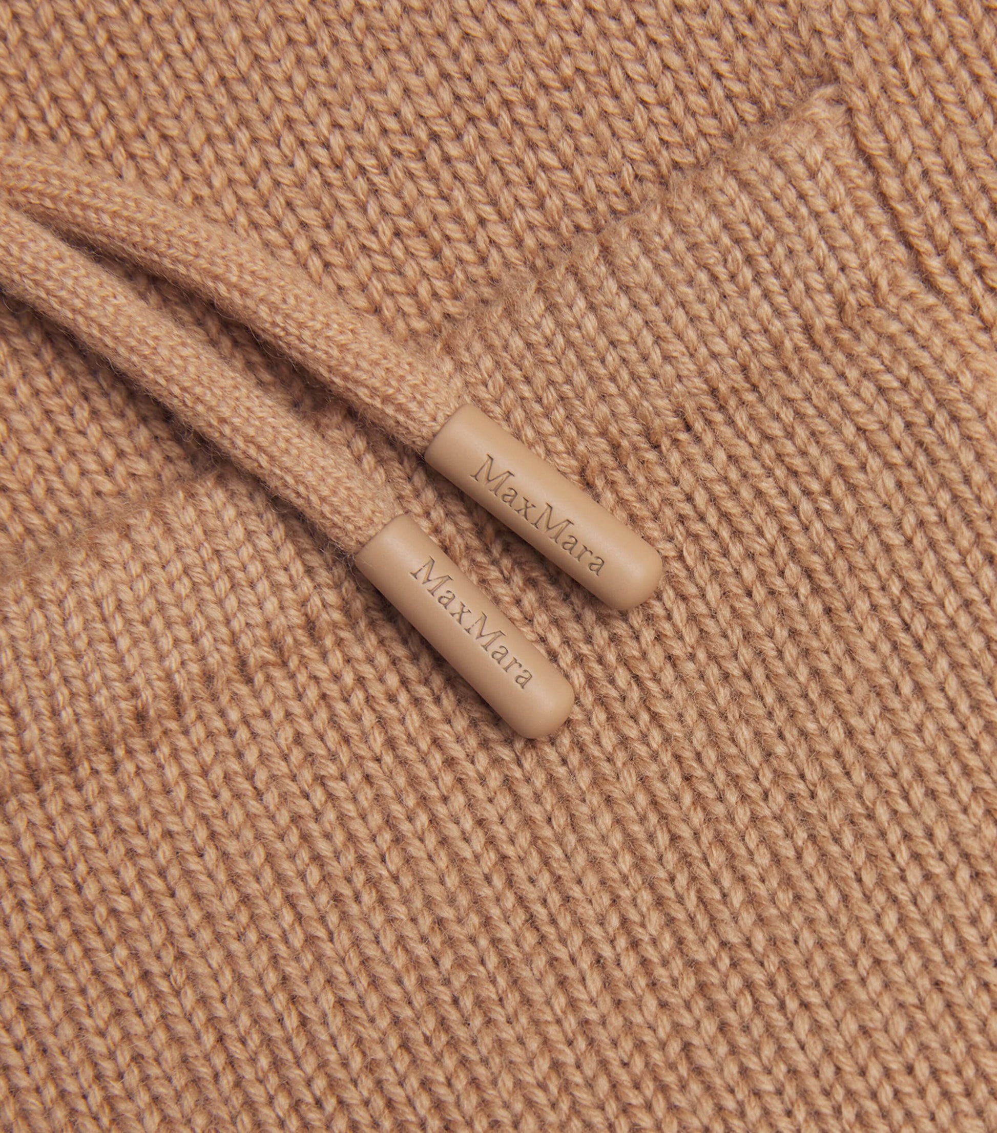 Max Mara Beige Wool-Cashmere Hoodie