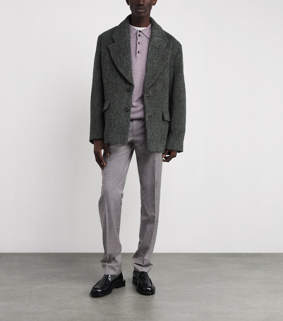 Stretch-Wool Drawstring Trousers