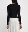 Claudie Pierlot Black Bow-Embellished Cut-Out Sweater