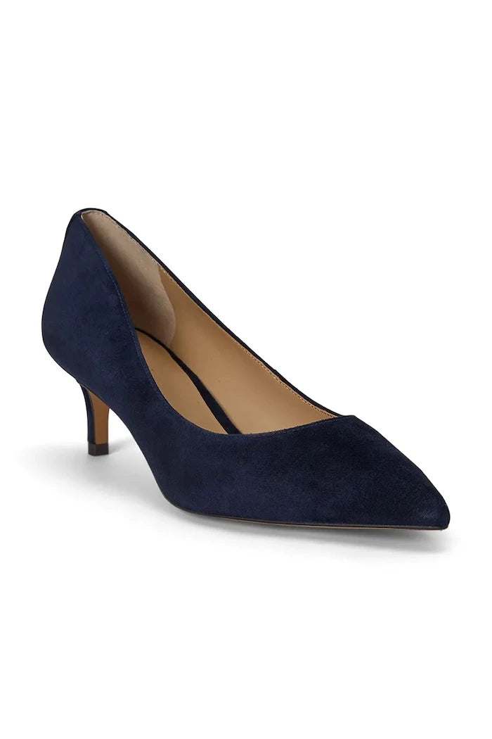 Lauren Ralph Lauren обувки с ток от велур Adrienne