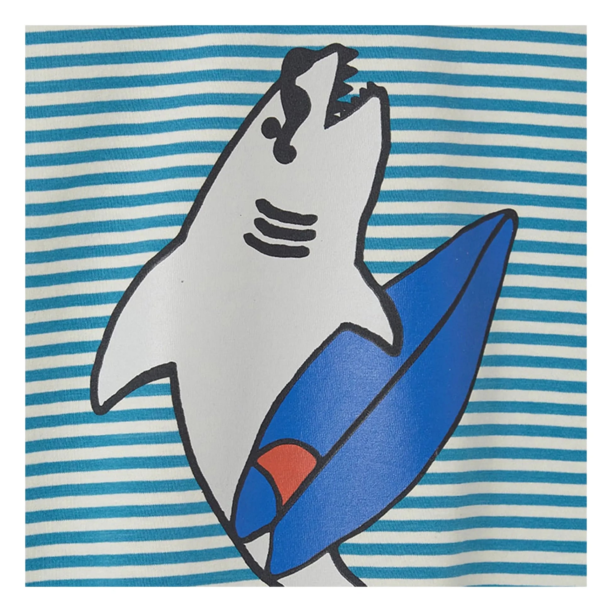 Fabula - Striped Shark T-shirt | Blue