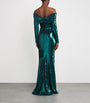 Zuhair Murad Blue Sequinned Off-The-Shoulder Gown