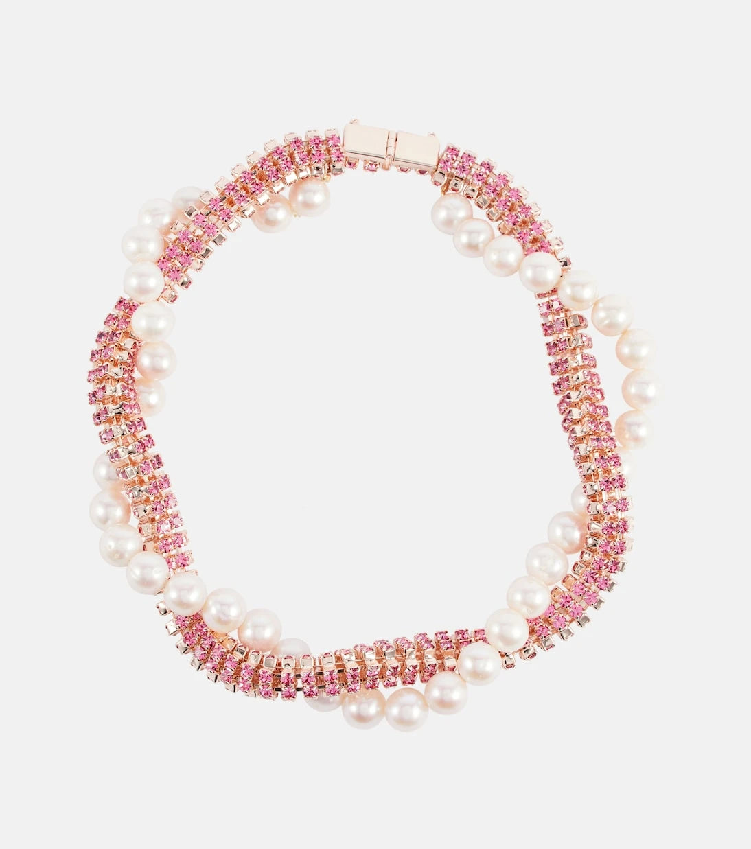 Magda Butrym - Crystal and pearl-embellished necklace