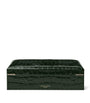 Leather Croc-Embossed Savoy Jewellery Box