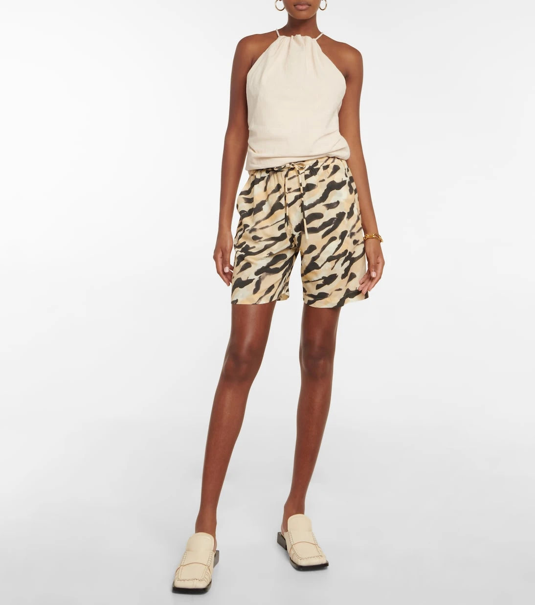 Nanushka - High-rise printed shorts