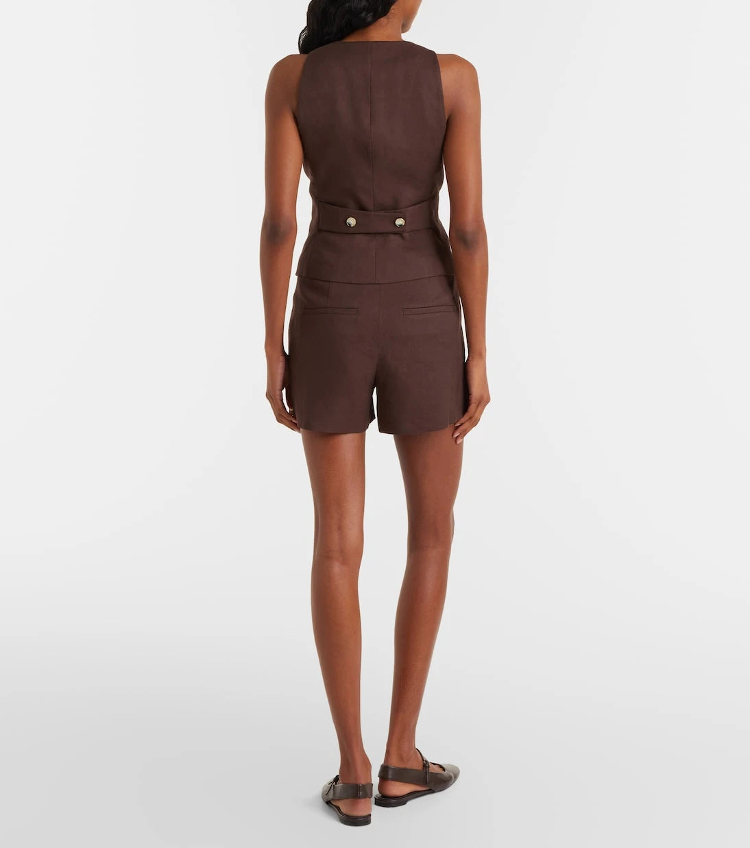 Veronica Beard - Haina linen-blend twill shorts