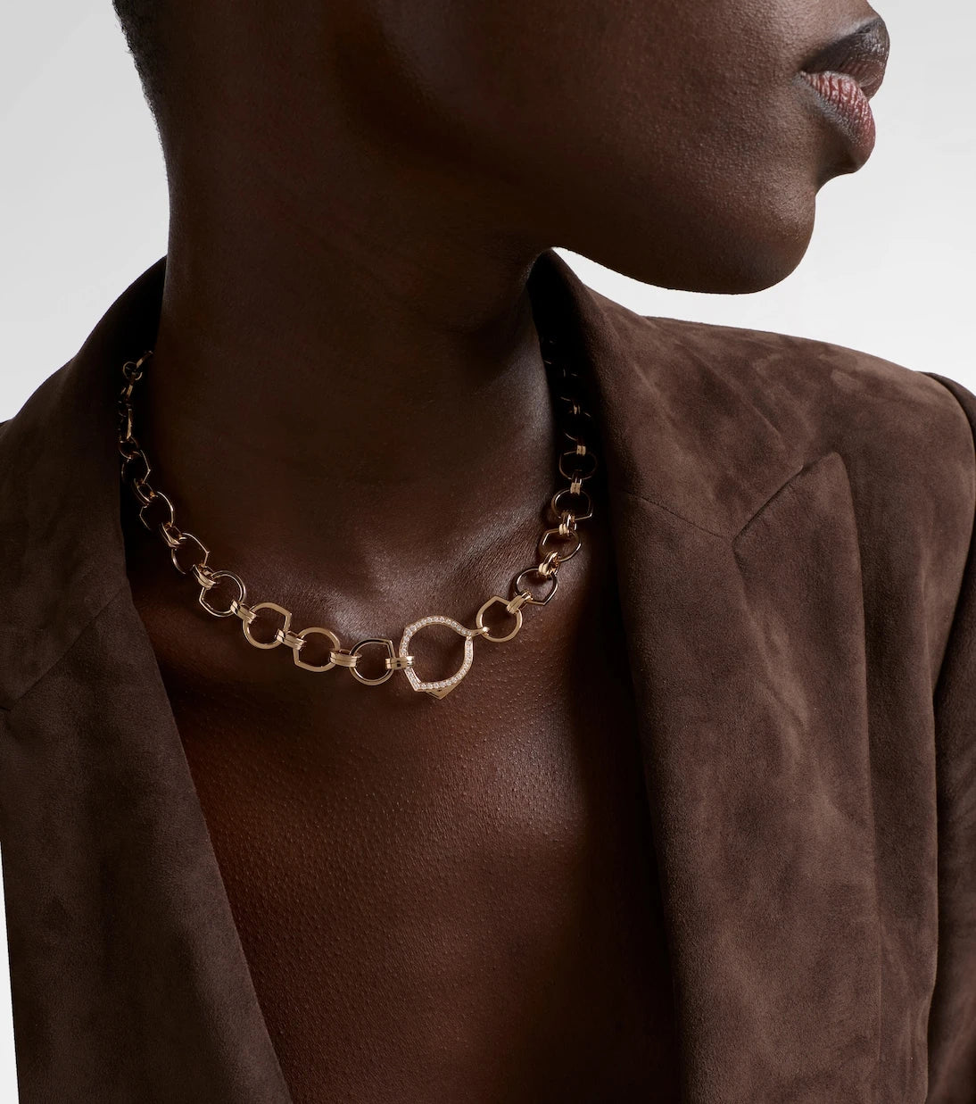 Repossi - Antifer 18kt rose gold necklace with diamonds