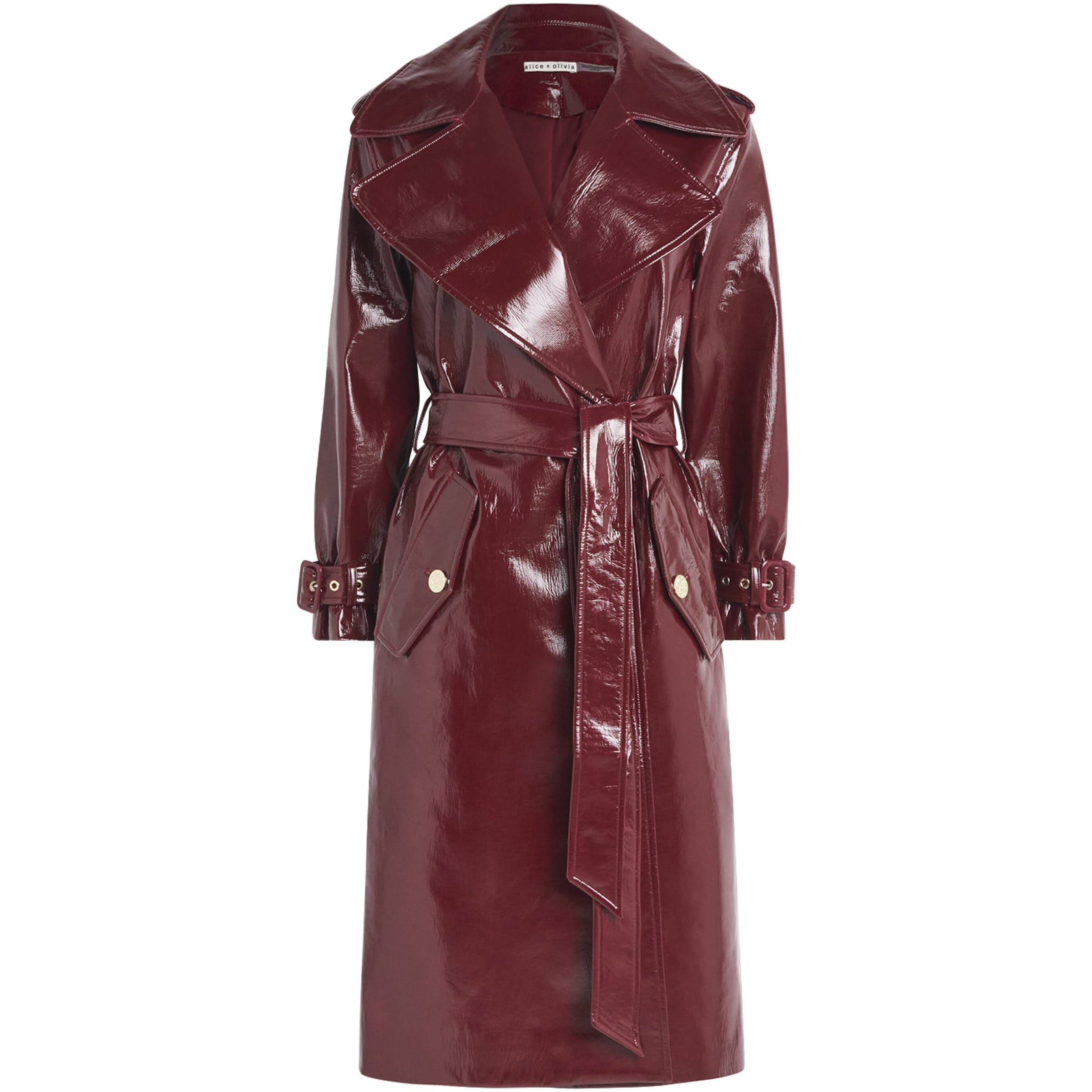 Faux Leather Nevada Trench Coat