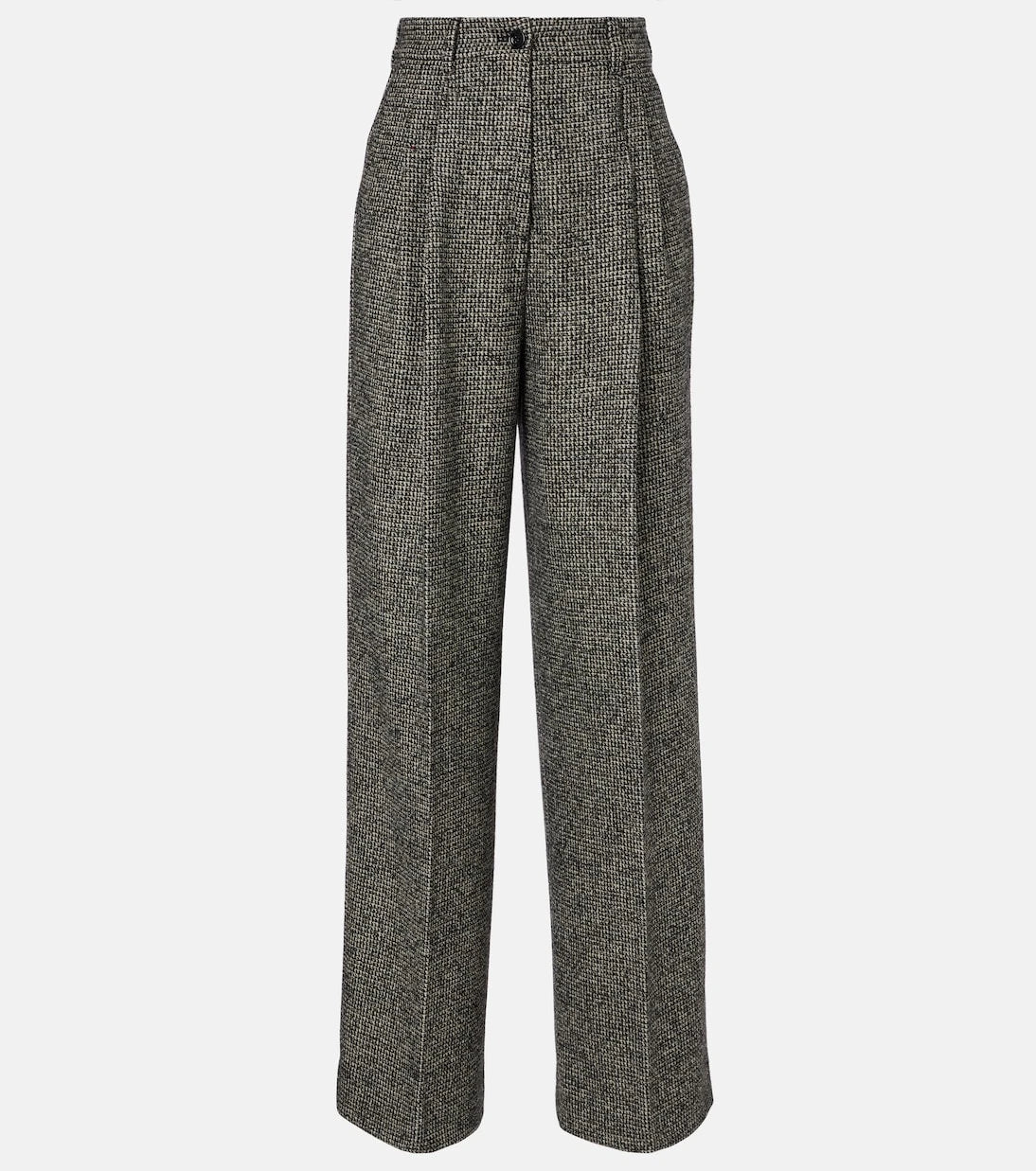 Dolce&Gabbana - Pleated wool-blend wide-leg pants