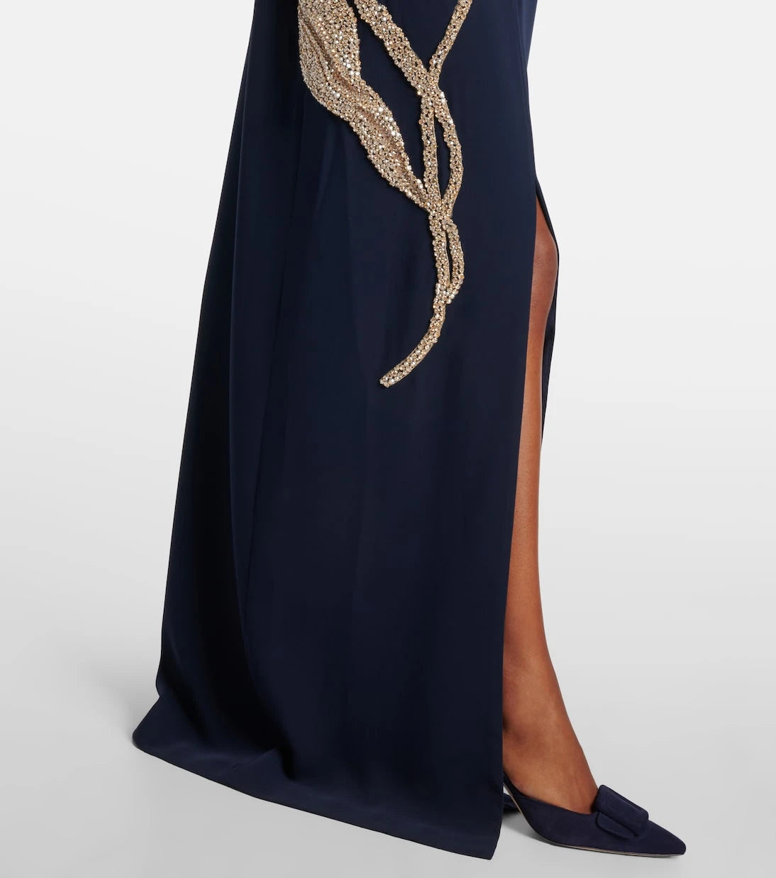 Costarellos - Jennis embellished crêpe maxi dress