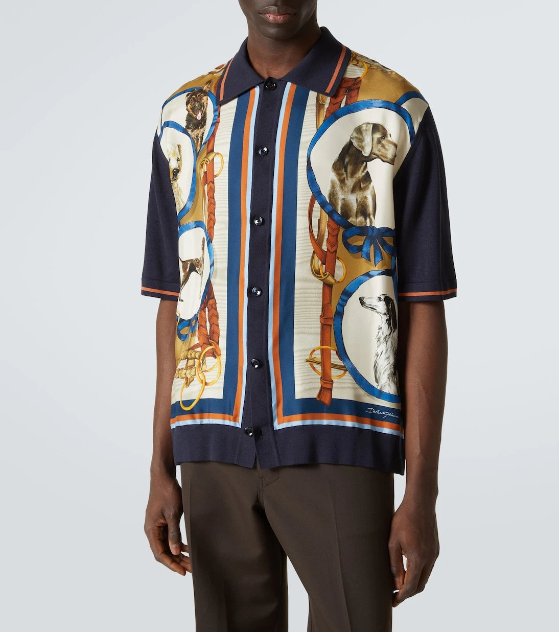Dolce&Gabbana - Printed silk and cotton bowling shirt