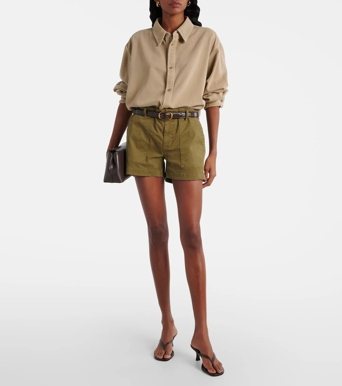 Nili Lotan - Cotton twill shorts