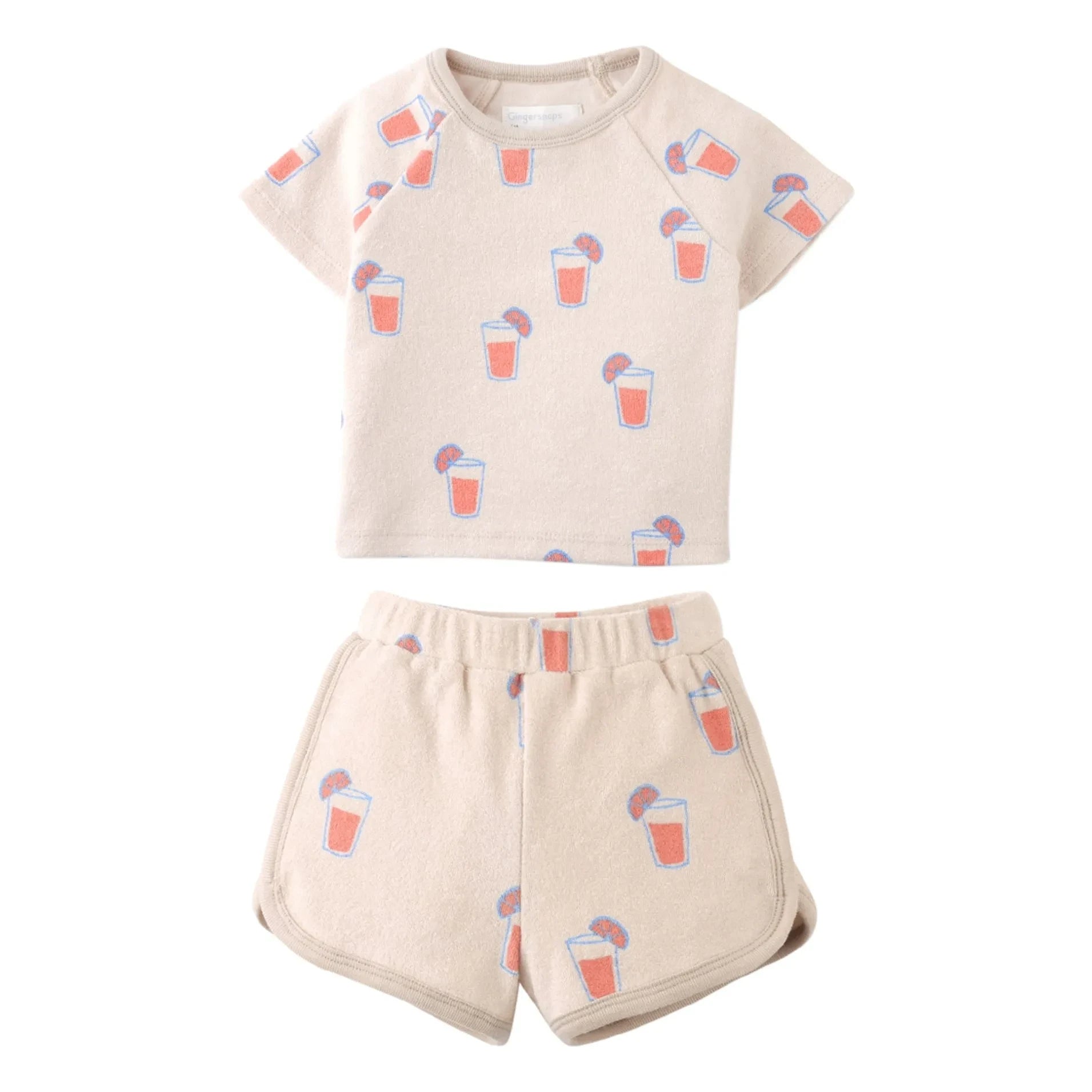 Gingersnaps - Matthew T-shirt and shorts set | Heather beige
