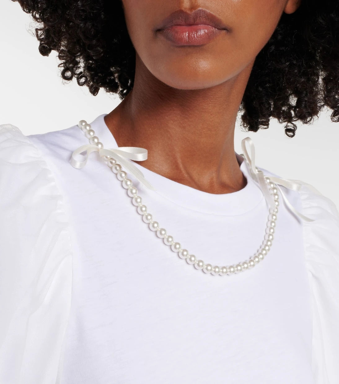 Simone Rocha - Puff-sleeve cotton jersey T-shirt