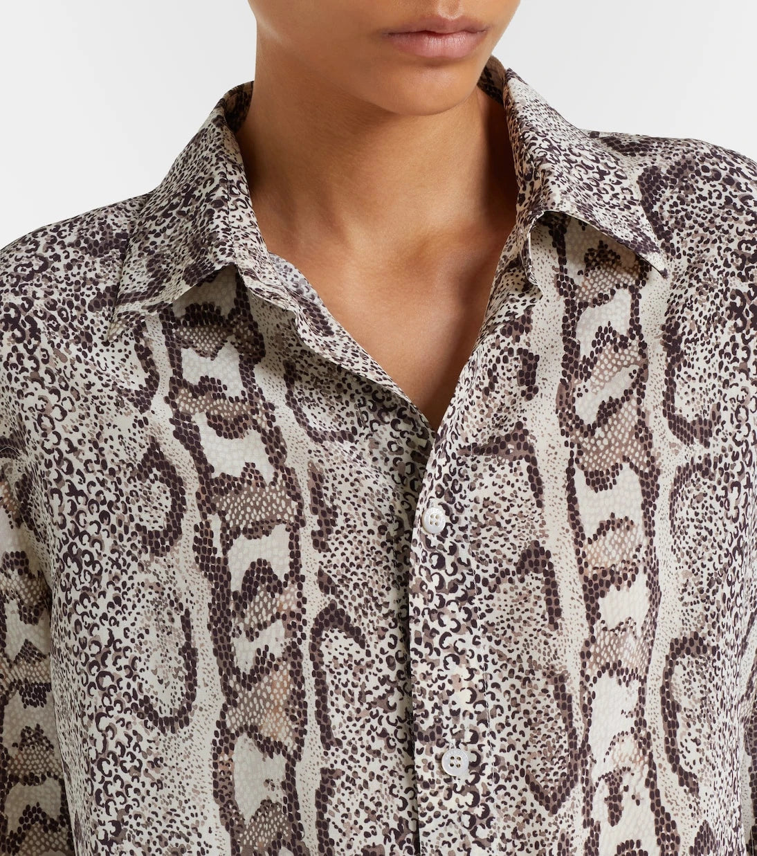Balenciaga - Snake-print silk shirt