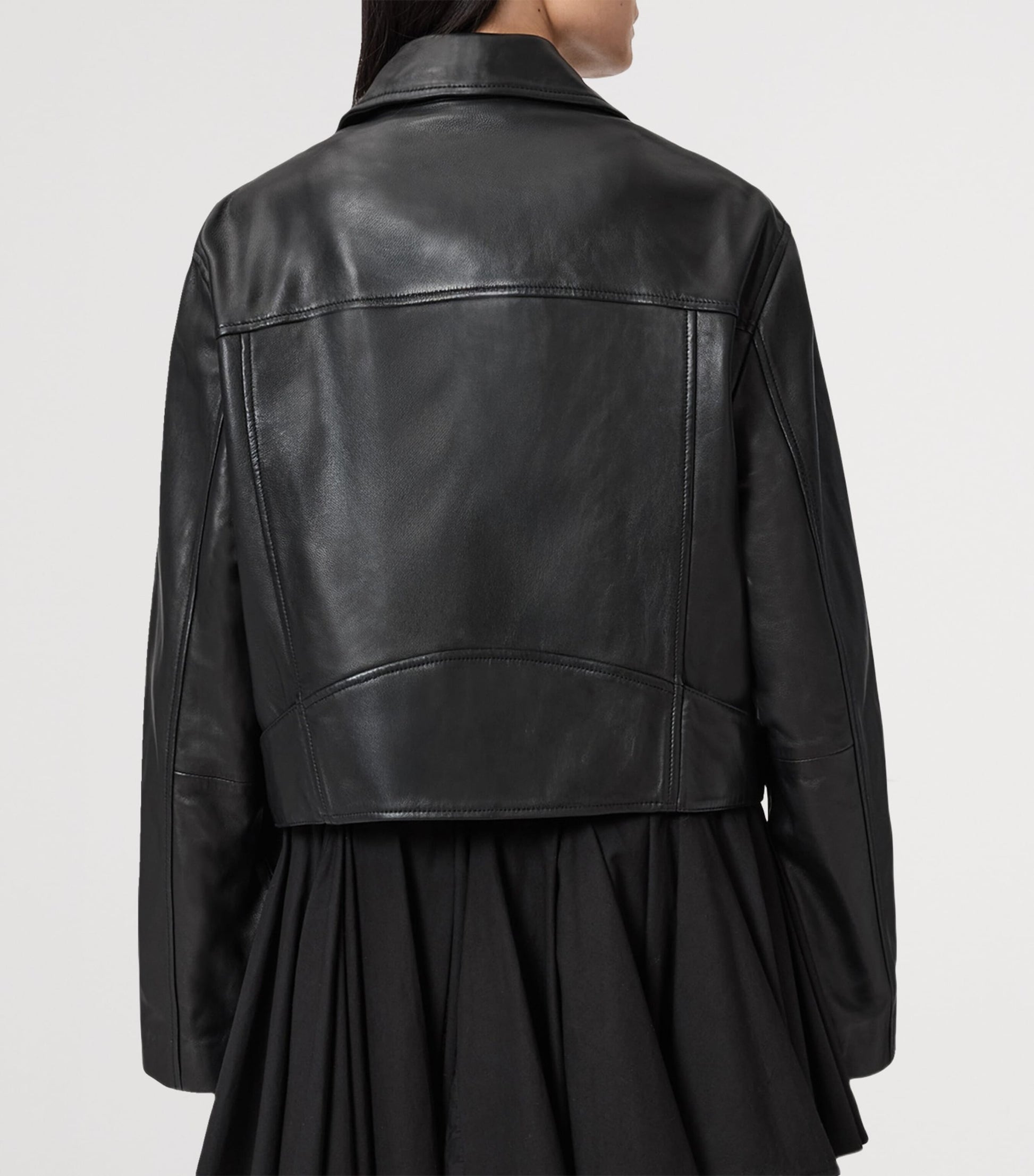 Black Leather Masone Biker Jacket