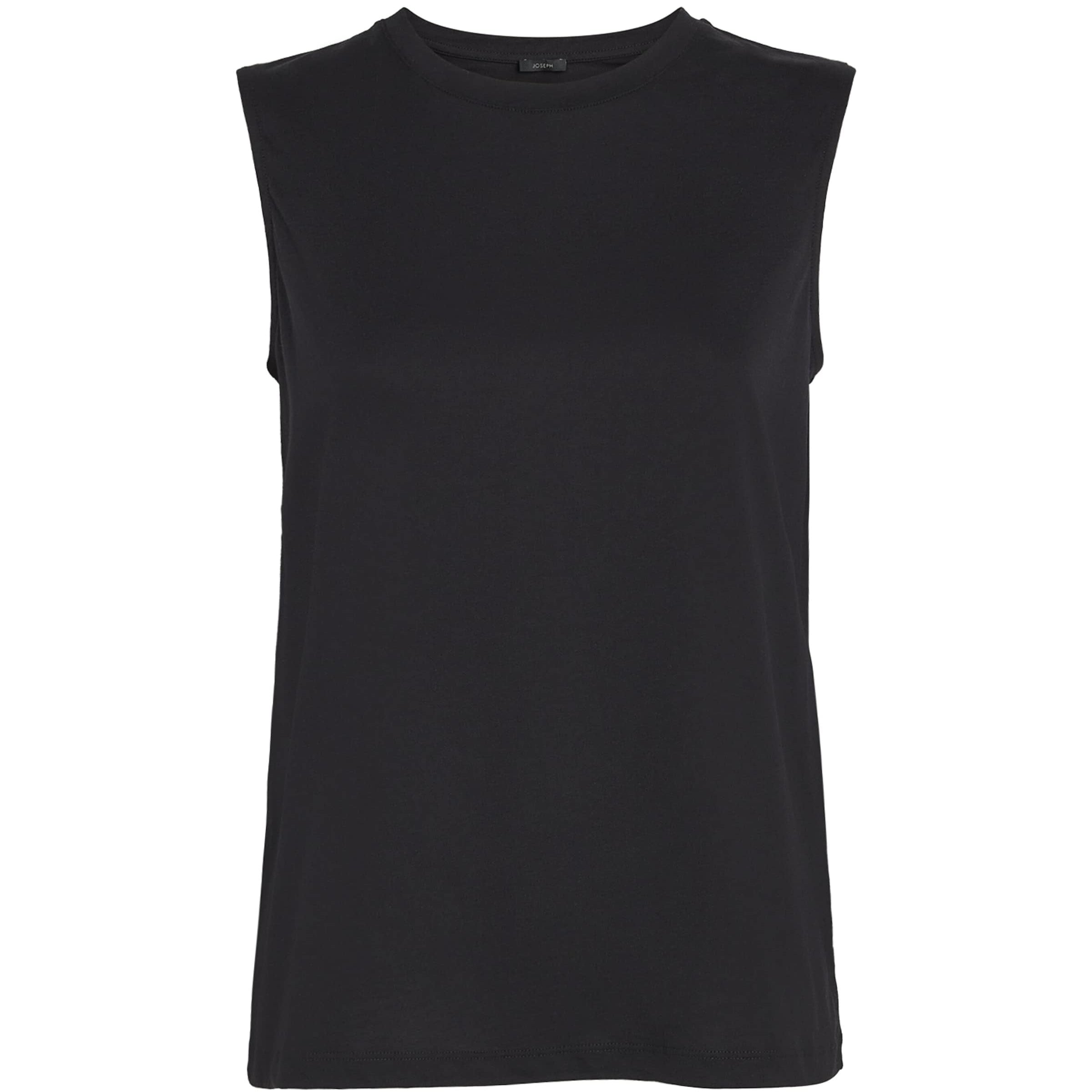 Cotton-Silk Tank Top BLACK