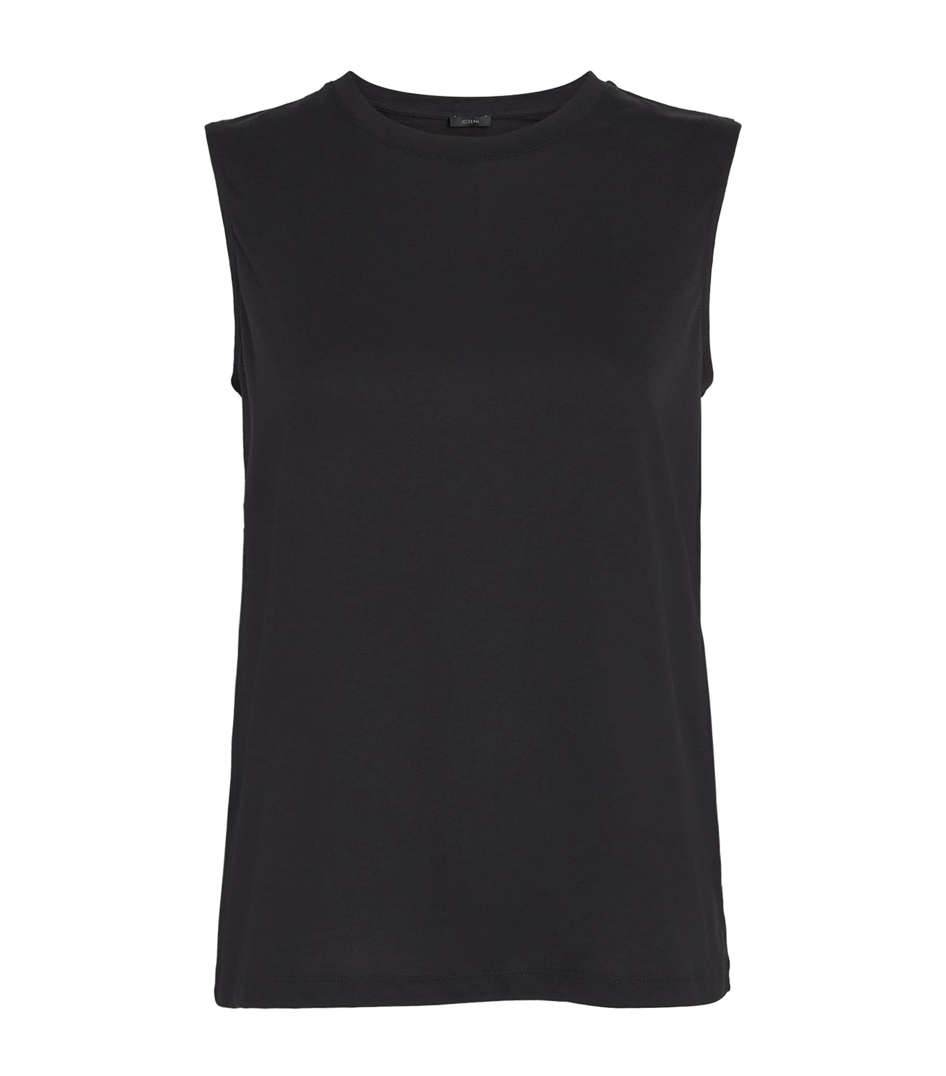 Cotton-Silk Tank Top BLACK