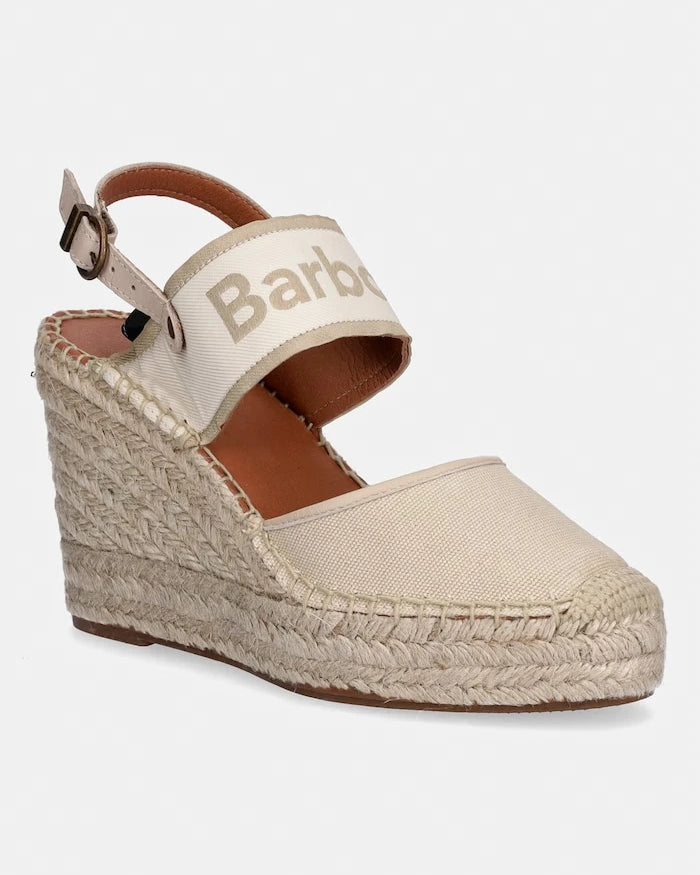 Barbour kadın açık topuk espadril ayakkabılar Lyndhurst