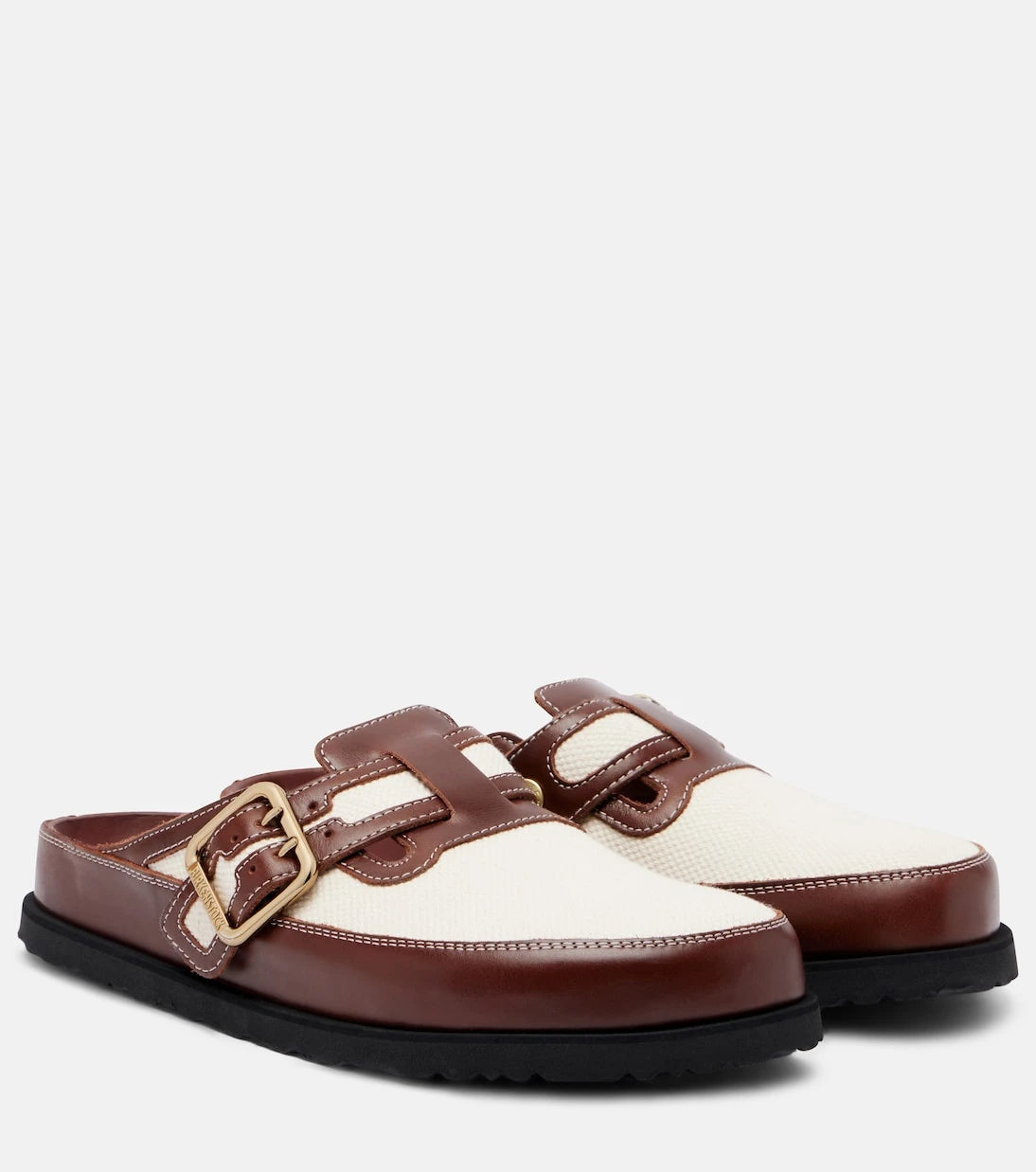 Birkenstock 1774 - Boston leather-trimmed woven clogs