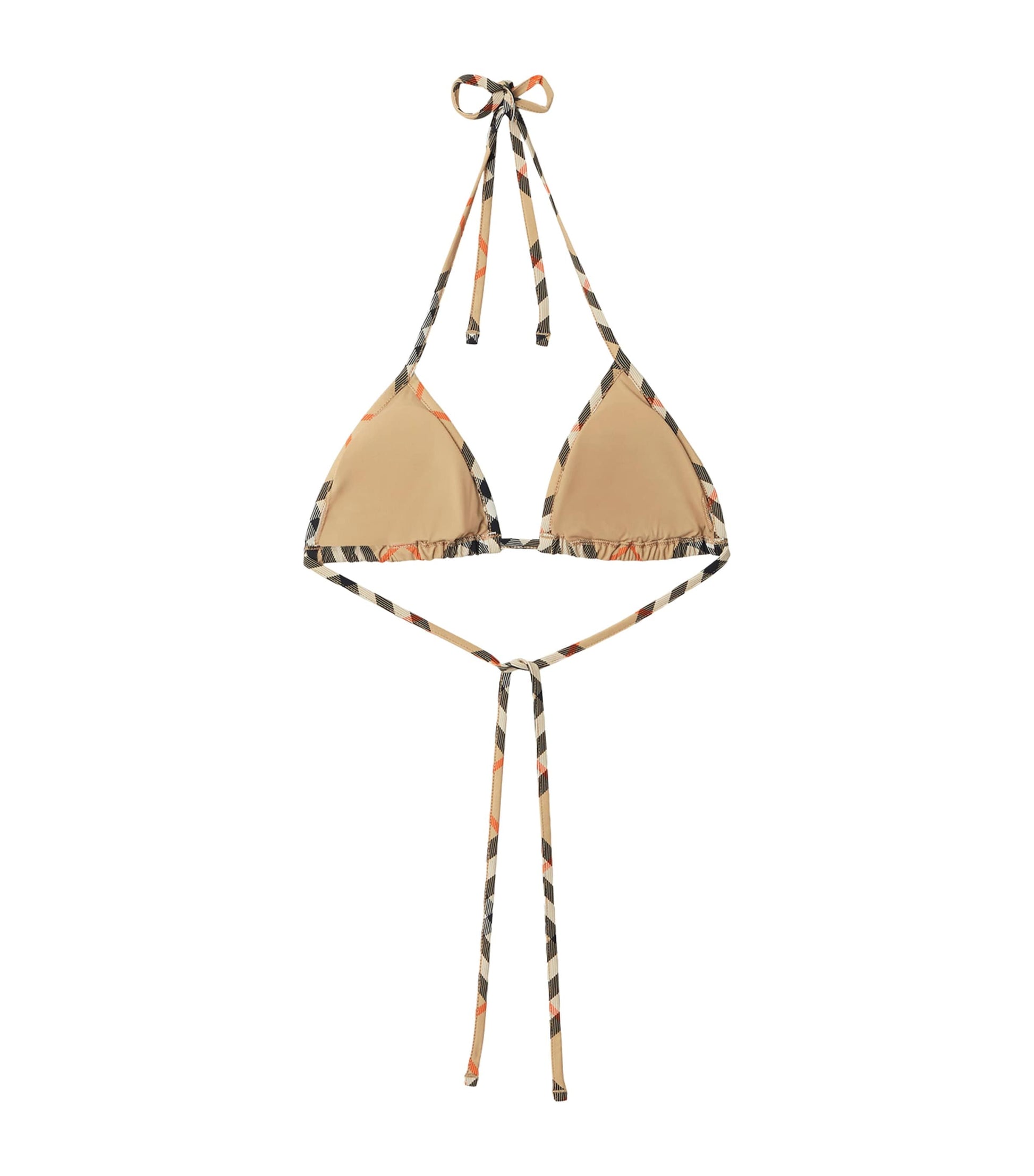 Yellow Check Bikini Top