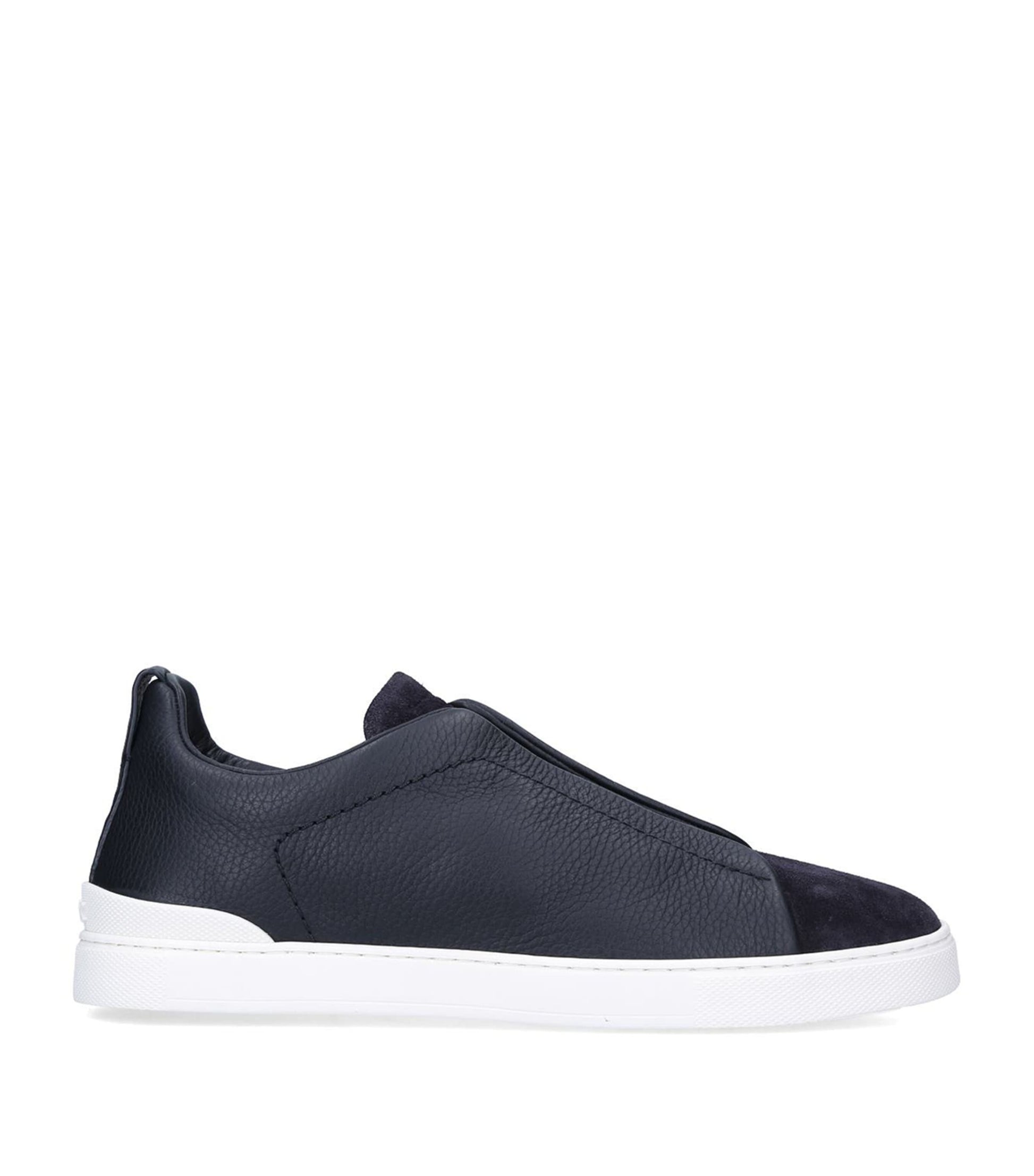 Zegna Leather Triple Stitch Sneakers