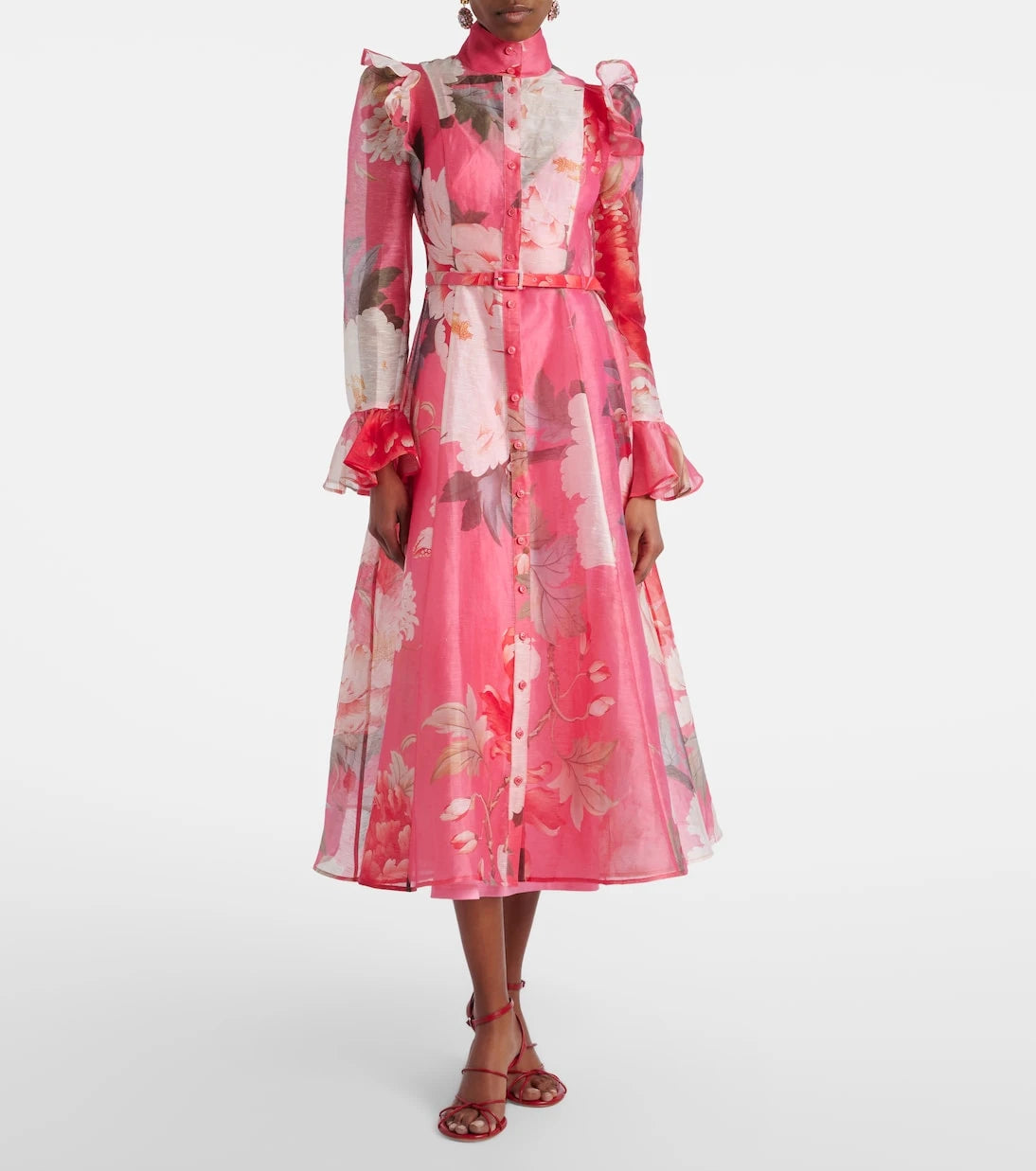 Leo Lin - Katrina floral midi dress