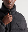 Prada Grey Cashmere-Down Puffer Coat