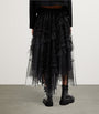 Black Tulle Jen Midi Skirt