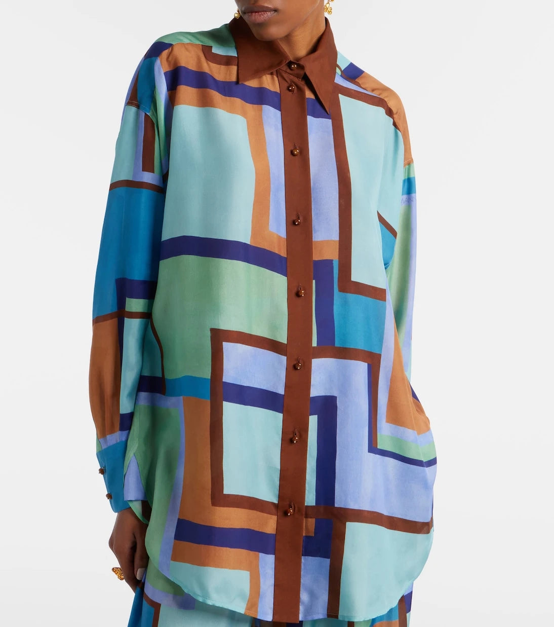 Zimmermann - Como printed silk satin shirt