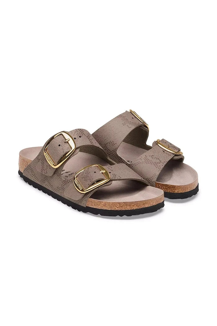 Birkenstock чехли дамски от кожа Arizona Big Buckle Synthetics Python