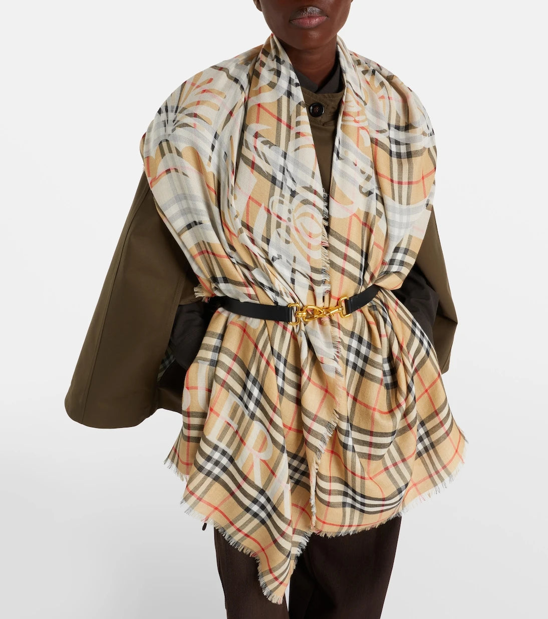 Burberry - EKD Burberry Check wool and silk scarf