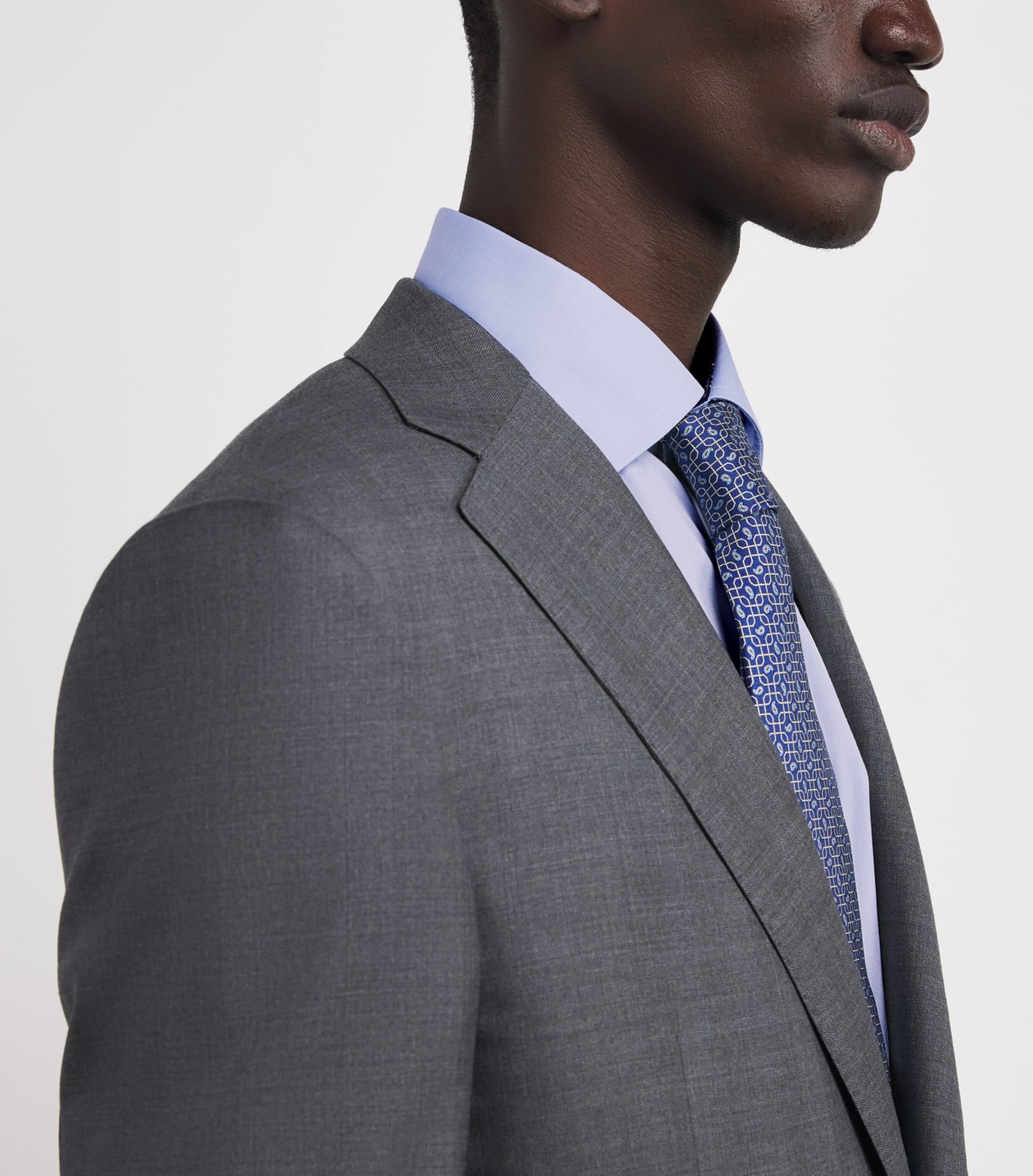 Signature Twill Floral-Trim Shirt LIGHT BLUE