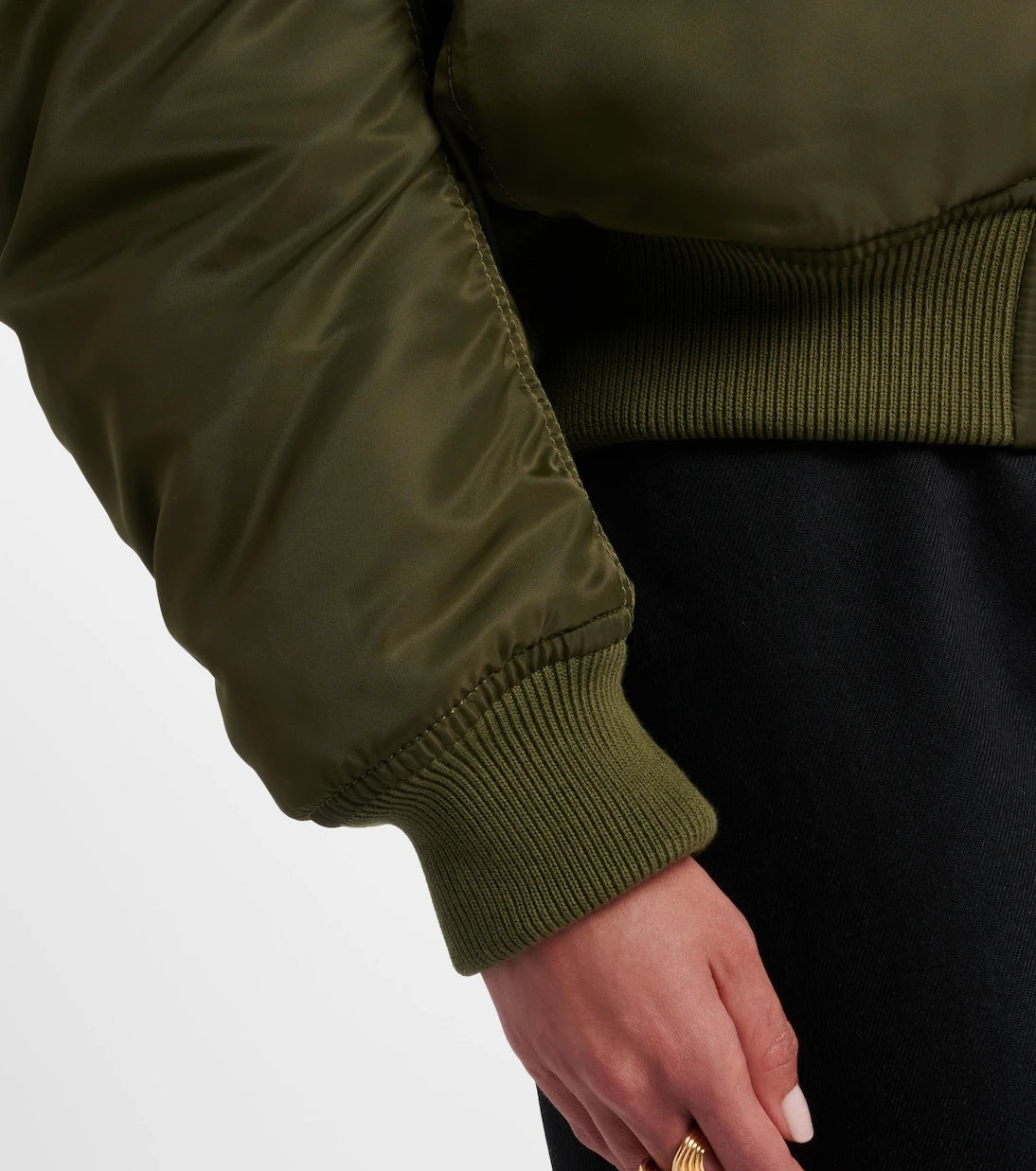 Bottega Veneta - Intrecciato leather-trimmed bomber jacket