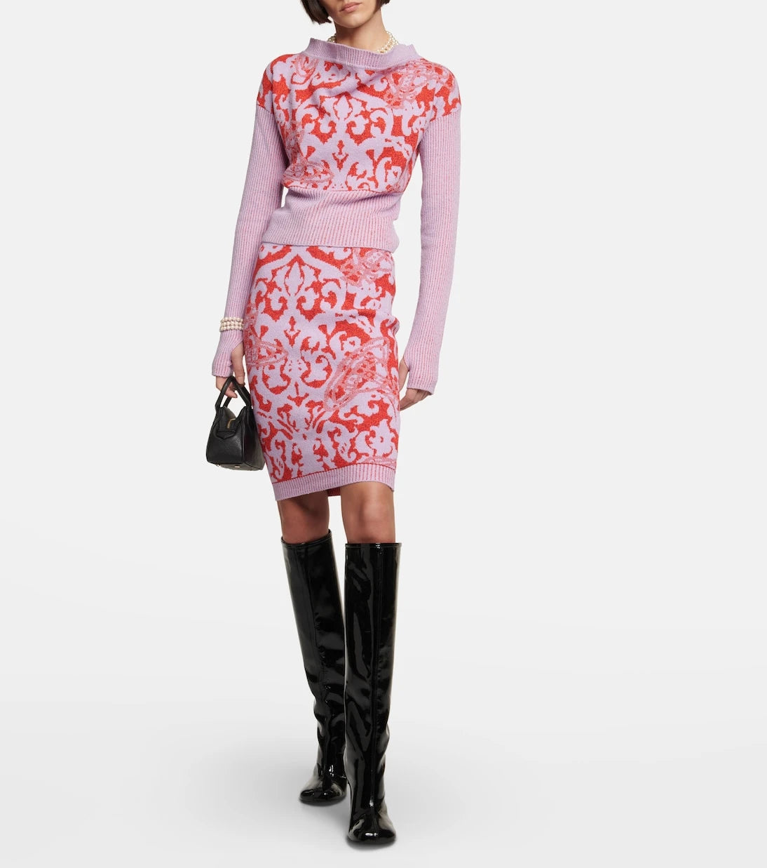 Vivienne Westwood - Iron Orb jacquard midi skirt