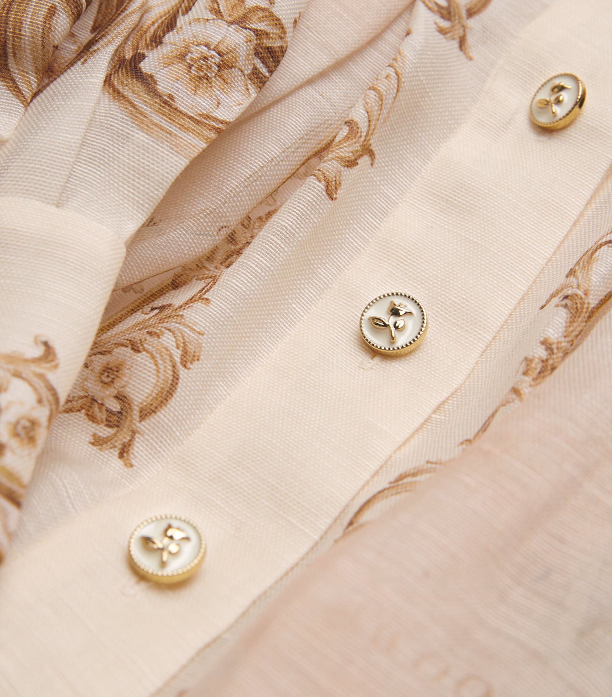 Pink Linen-Silk Memento Midi Shirt Dress