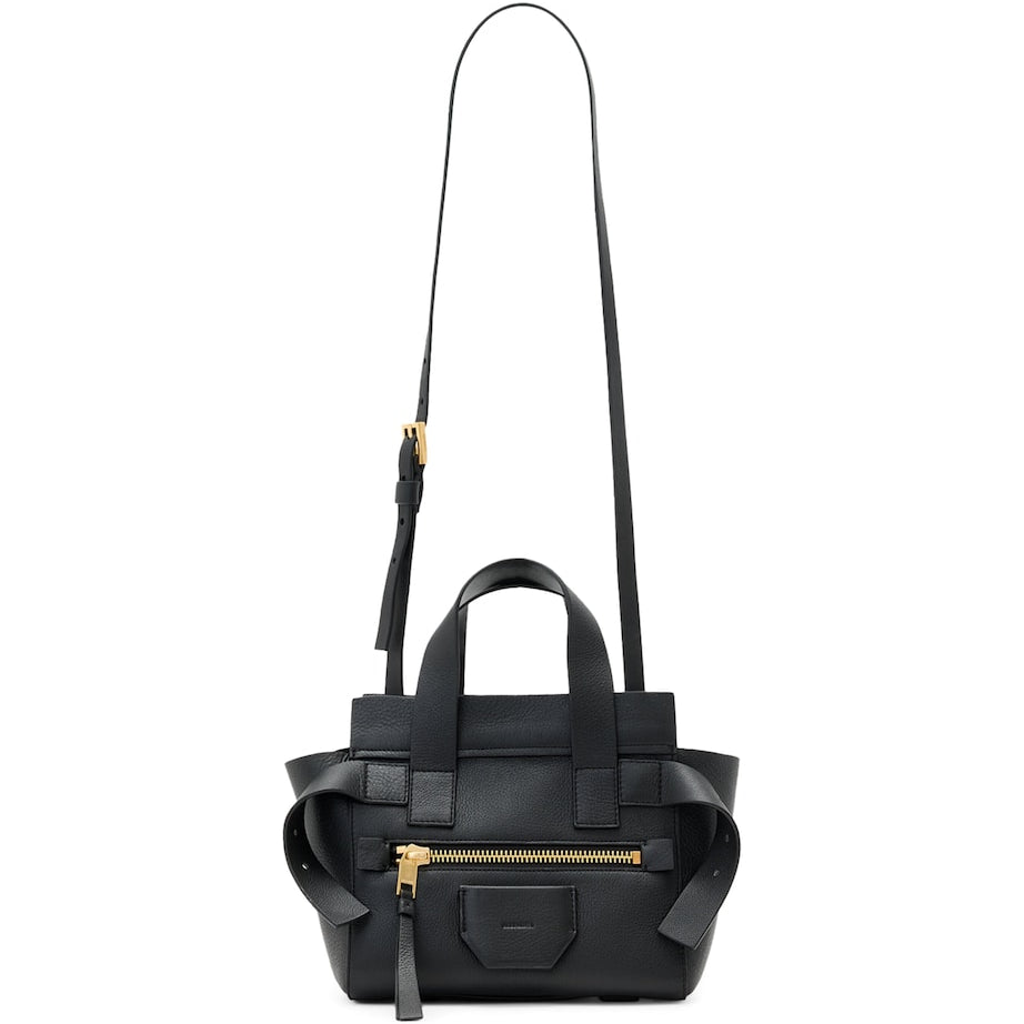 Mini Leather Perez Shoulder Bag BLACK