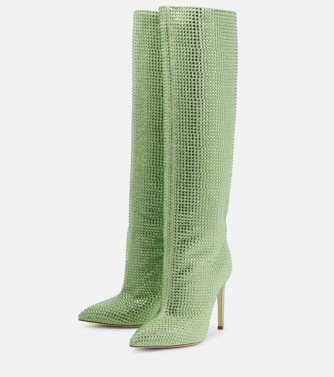 Paris Texas - Holly embellished leather knee-high boots