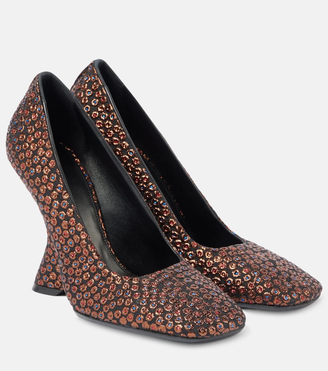 Dries Van Noten - Jacquard wedge pumps