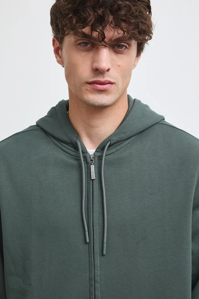 Medicine fermuarlı ve kapüşonlu erkek pamuklu sweatshirt