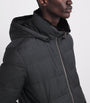 Yves Salomon Grey Wool-Silk Mink-Trim Puffer Jacket
