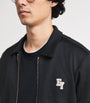 Eleventy Black Cotton-Blend Logo Track Jacket