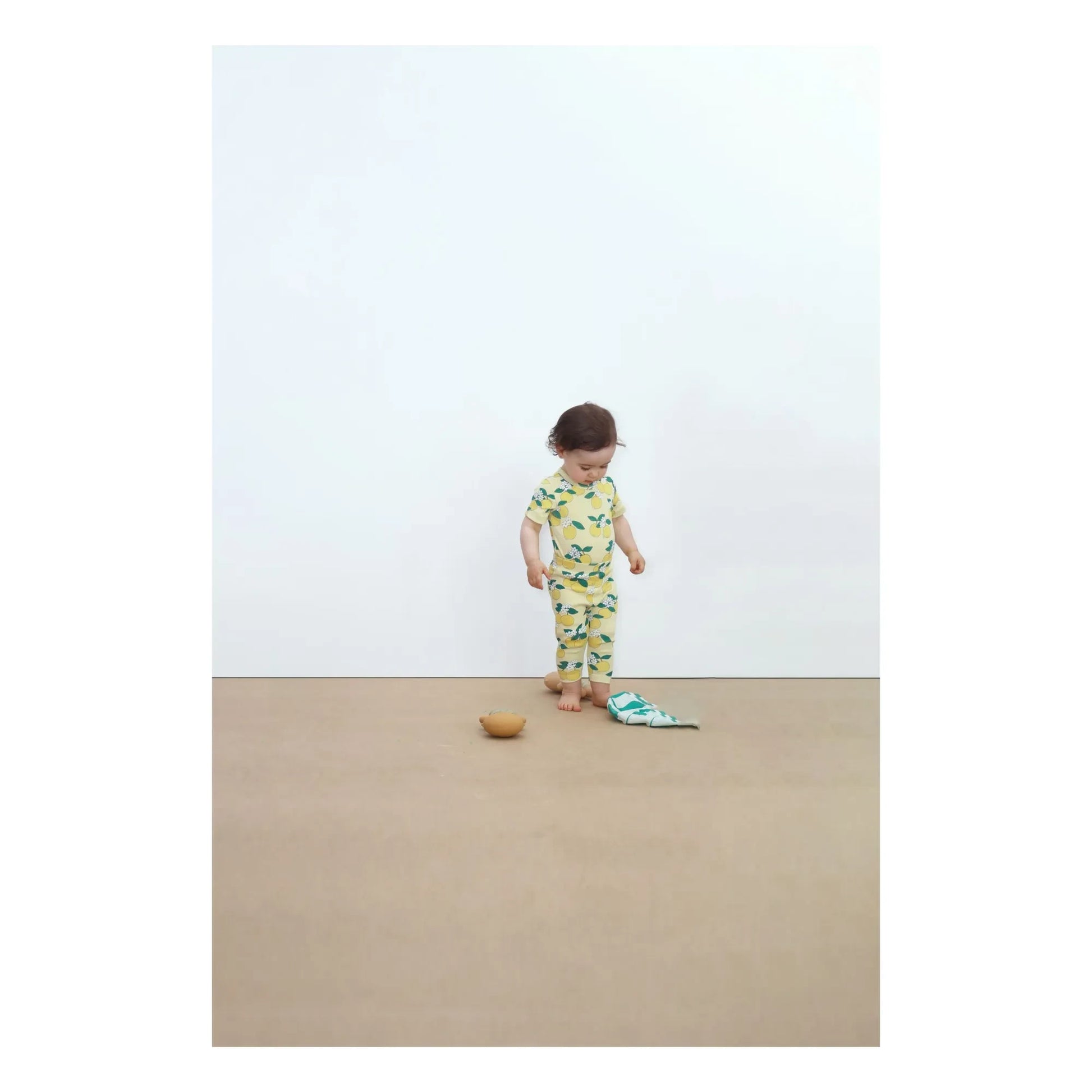 Tinycottons - Ribbed Legging Orange Organic Cotton | Pale yellow