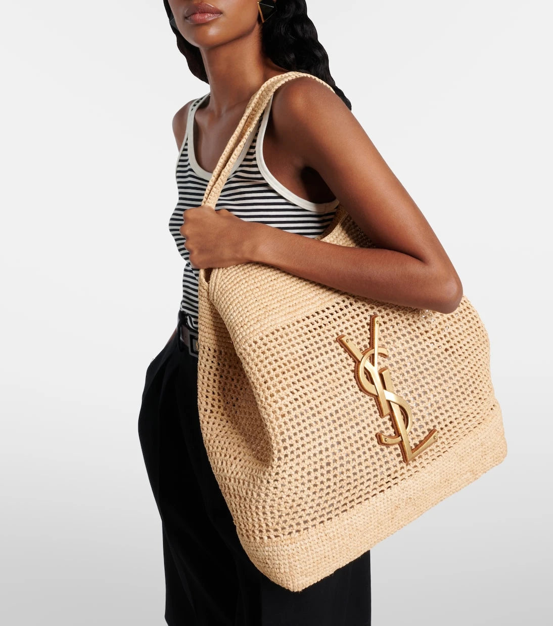 Saint Laurent - Icare Maxi raffia tote bag